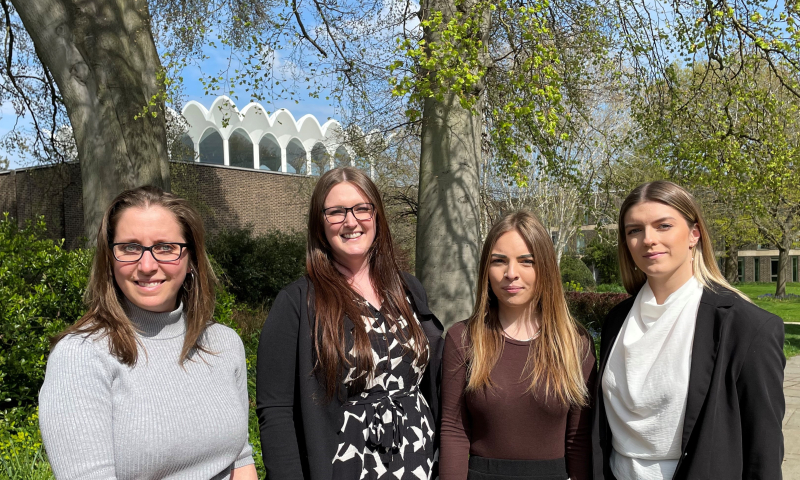 Fitz Events team in front of Dining Hall 